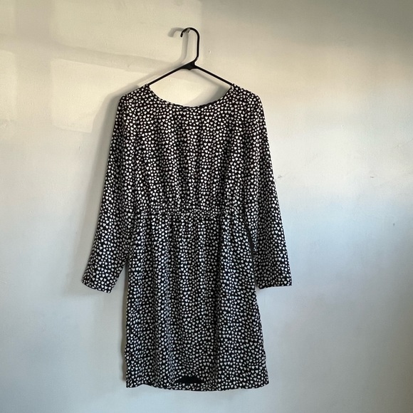 2/$50 J Crew Mercantile Black and White Heart Dress - Picture 9 of 10